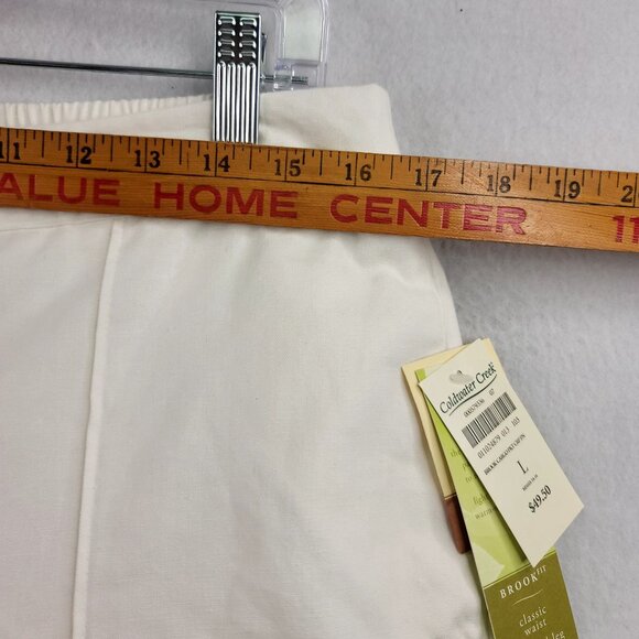 Coldwater Creek Brook Fit Classic Waist Crop L Linen Blend Elastic Back Pocket - Picture 9 of 10